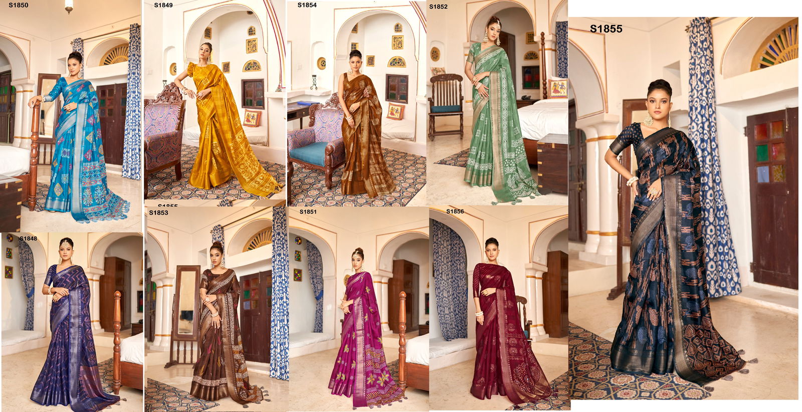 Shades S1848 Printed Cotton Sarees Catalog
